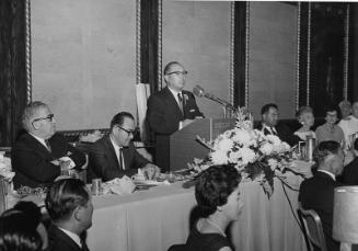 [Banquet for Toshiro Henry Shimanouchi, Consul General of Japan, at Statler Hilton, Los Angeles, California, ca. 1964?]