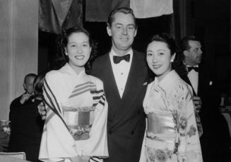 [Japanese actress Miki Sanjo at the Golden Globe Awards banquet at Club Del Mar, Santa Monica, California, January 1954]