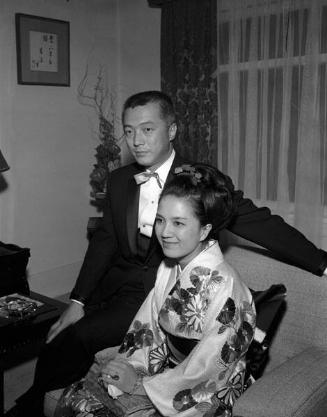[Hiroshi Teshigawara and Toshiko Kobayashi at Academy Awards, Santa Monica, California, April 4, 1965]