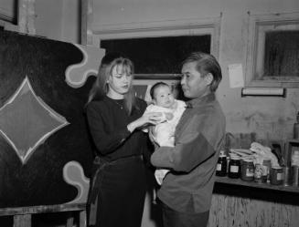 [Matsumi Kanemitsu family at home studio, Los Angeles, California, December 14, 1965]
