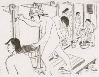 [Community showering, Tanforan Assembly Center, San Bruno, California, 1942]