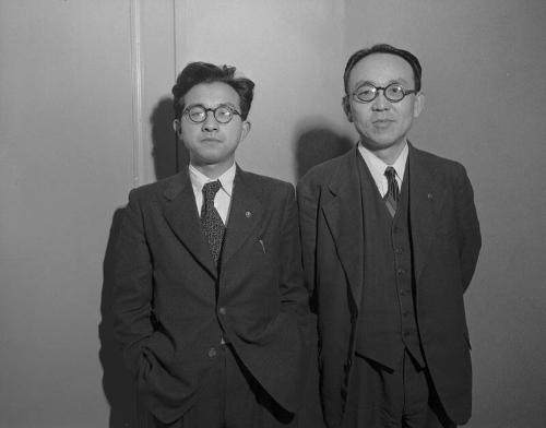 [Kiyoshi Yamaguchi and Kumio Shimizu from Japan, California, 1950]