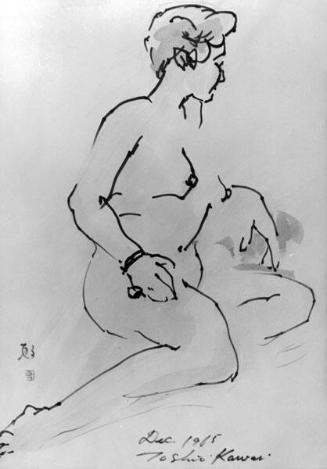 [Nude woman drawing by Toshio Kawai, California, January 12, 1966]