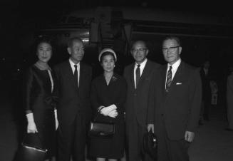 [Foreign Minister group from Japan at airport, California, September 1966]