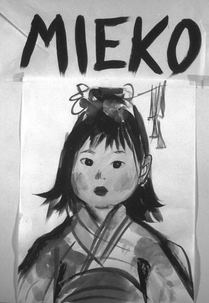 ["Mieko" painting of Leo Politi's book cover, California, September 1966]