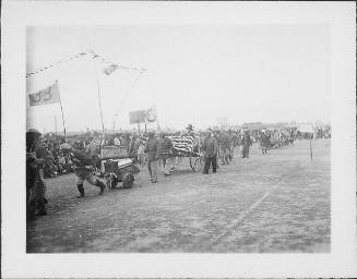 [Parade or procession on field, Rohwer, Arkansas, 1942-1945]