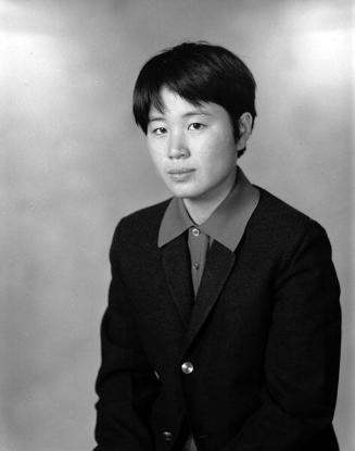 [Toshiko Saito, Karate san-dan, half-portrait, Los Angeles, California, December 3, 1966]