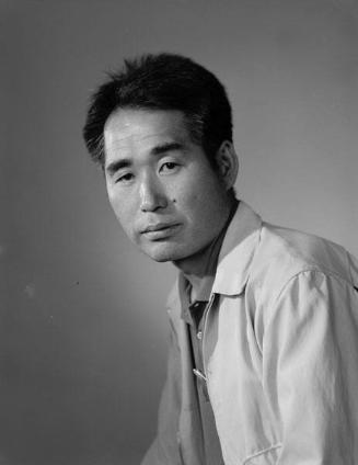 [Kan Suyama, artist from Japan, half-portrait, Los Angeles, California, January 20, 1967]