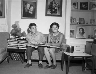 [Miss Okawa and Mr. Sato, skate champions, Los Angeles, California, September 7, 1967]
