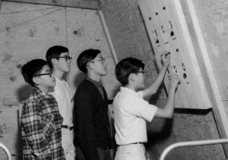 [Boy Scouts in space capsule, California, December 1967]