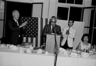 [Welcome party for Consul General Kanji Takasugi at Tokyo Kaikan, Los Angeles, California, 1967]