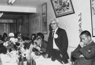 [Party honoring Tsunekutzu Kawasaki at San Kwo Low restaurant, Los Angeles, California, September 15, 1968]