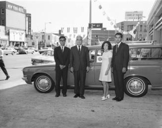 [Goodwill Tour Toyota automobile and Japanese students with Consul General of Japan, Los Angeles, California, August 22, 1969]