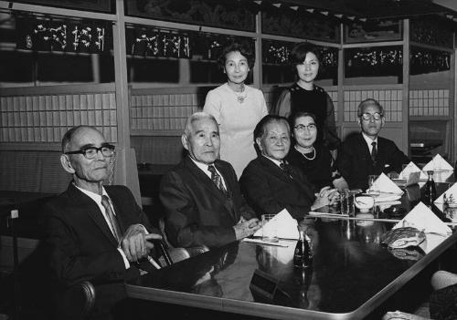 [Takechiyo Matsuda, portrait -- at Kawafuku restaurant, Los Angeles, California, October 9, 1969]