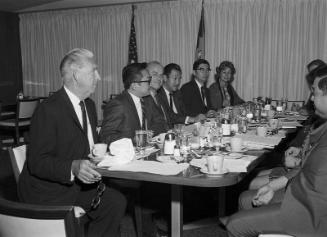 [Nagoya-Los Angeles Sister City delegation luncheon at Los Angeles City Hall, Los Angeles, California, October 1969]