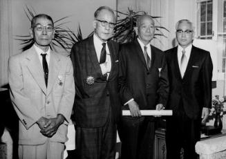 [Kunsho award presentation at Consul General of Japan's residence, Pasadena, California, May 22, 1970]