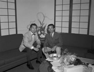 [Yoshio Tabata and Kaoru Shinmei at Koyasan Buddhist Temple, Los Angeles, California, June 28, 1970]