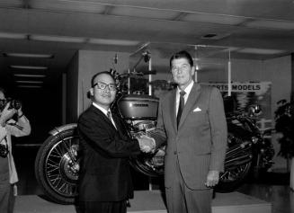 [Los Angeles Governor Ronald Reagan visiting American Honda Motor Company, Gardena, California, September 28, 1970]
