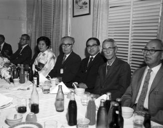 [Reverend Kanshu Ikuta at San Kwo Low restaurant, Los Angeles, California, October 4, 1970]