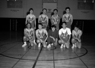 [Omega Sigma Taui-1 basketball team -- Rafu Bussan basketball team -- Baseball team, California, 1970]