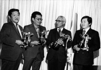 [Trophies from Prime Minister of Japan Eisaku Sato, California, 1970]