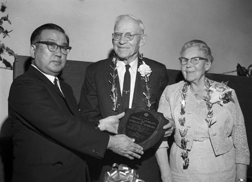 [Fiftieth anniversary of Reverend Herbert V. and Mrs. Madelaine W. Nicholson at Free Methodist Church, Los Angeles, California, January 31, 1971]