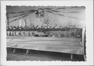 [Rows of dolls in Girl's Day display, Rohwer, Arkansas]