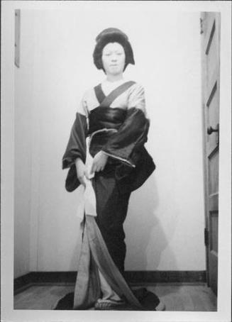 [Woman in character for Kabuki play, full-length portrait, Rohwer, Arkansas]