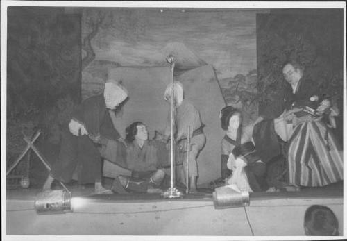 [Couple apprehended by samurai and two men in Kabuki play, Rohwer, Arkansas]