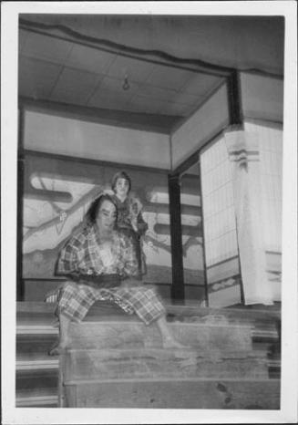 [Warrior and commoner in Kabuki play, Rohwer, Arkansas, November 12, 1944]